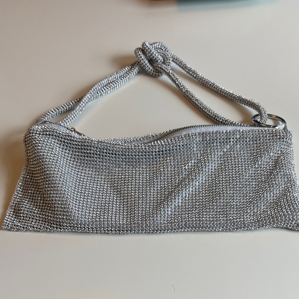 Elegant Silver Rhinestone Women's slouchy Bag
Homecoming or Prom
